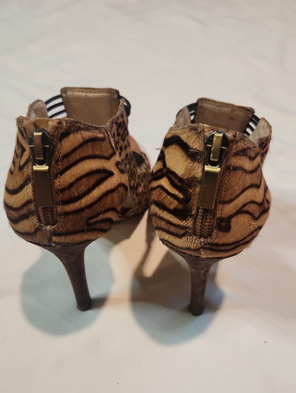 Boutique 9 Leopard & Zebra Print Strappy High Heel Sandals - Brown/Black Sz 8.5 - Picture 8 of 8